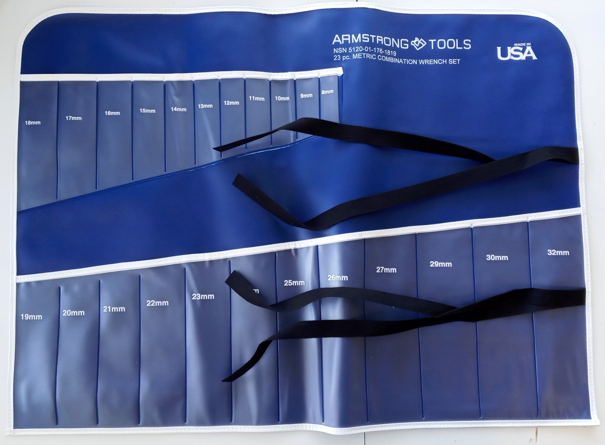 Armstrong 5120-01 23 Slot Metric Combination Wrench Tool Roll (NO TOOLS) USA Discount