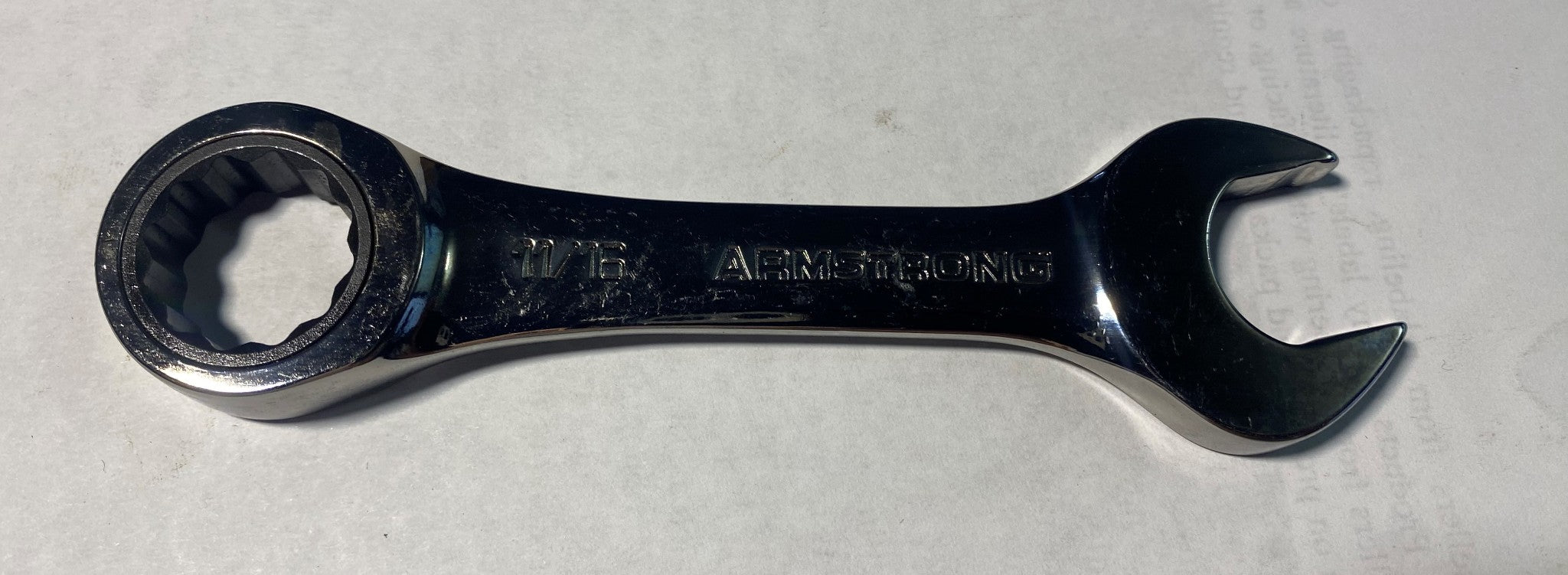 Armstrong 27-115 11/16″ Stubby Ratcheting Wrench 12pt. USA Online