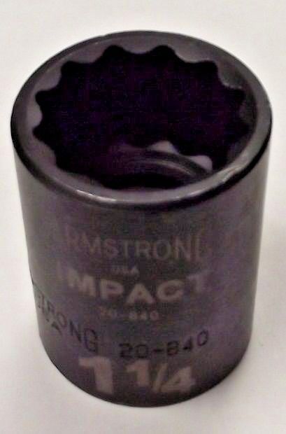 Armstrong 1/2 Drive 1-1/4″ 12pt. Impact Socket 20-840 USA on Sale