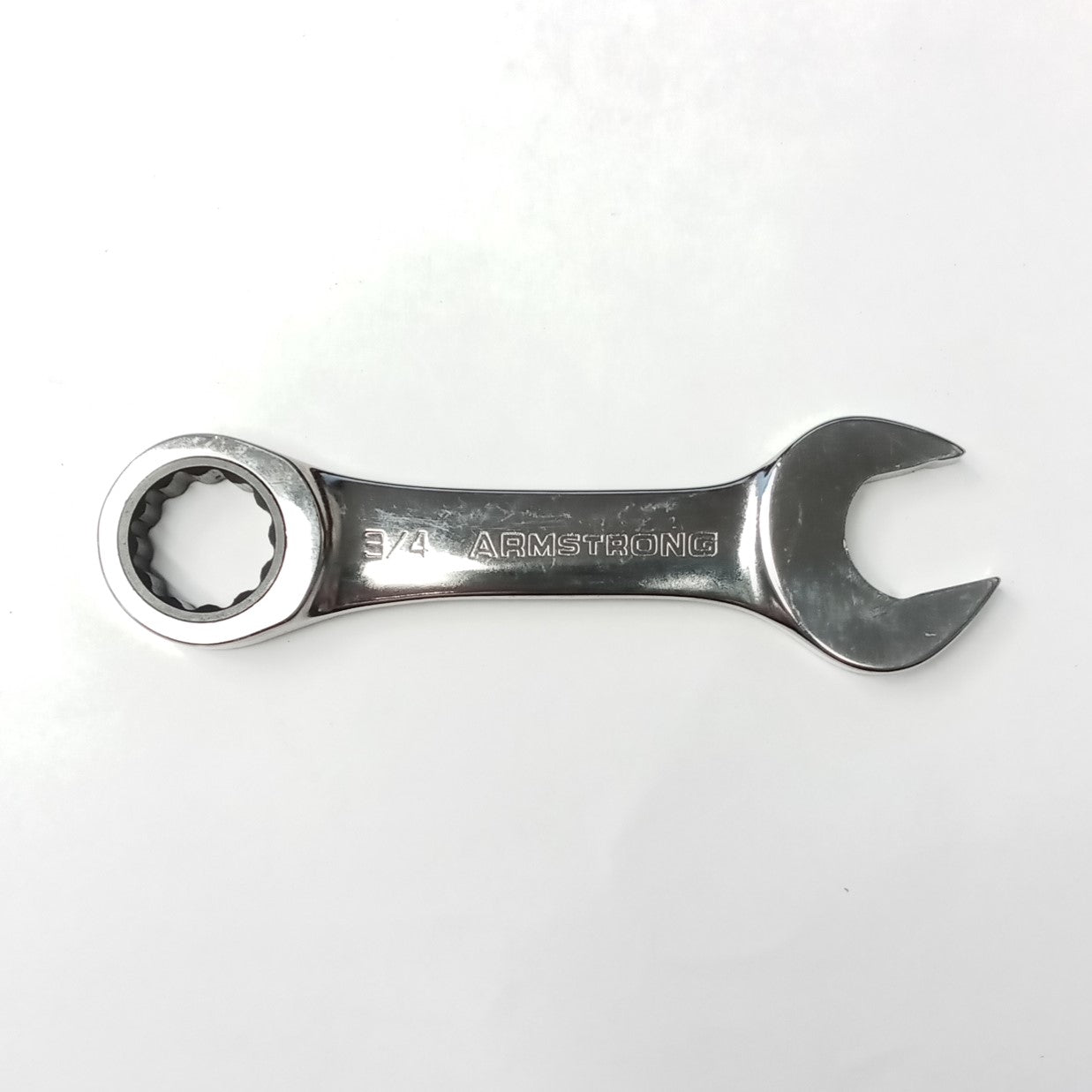Armstrong 27-116 3/4″ 12 Point Full Polish Stubby Ratcheting Wrench USA Hot on Sale
