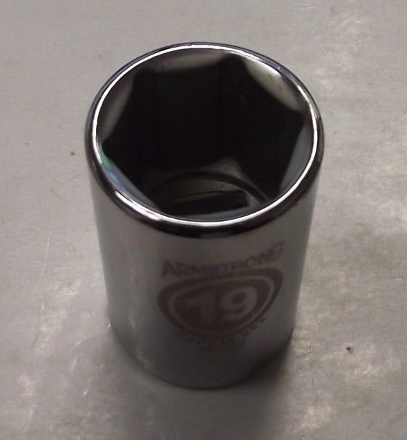 Armstrong 39-019 1/2″ Drive 19mm 6pt. Socket USA Discount
