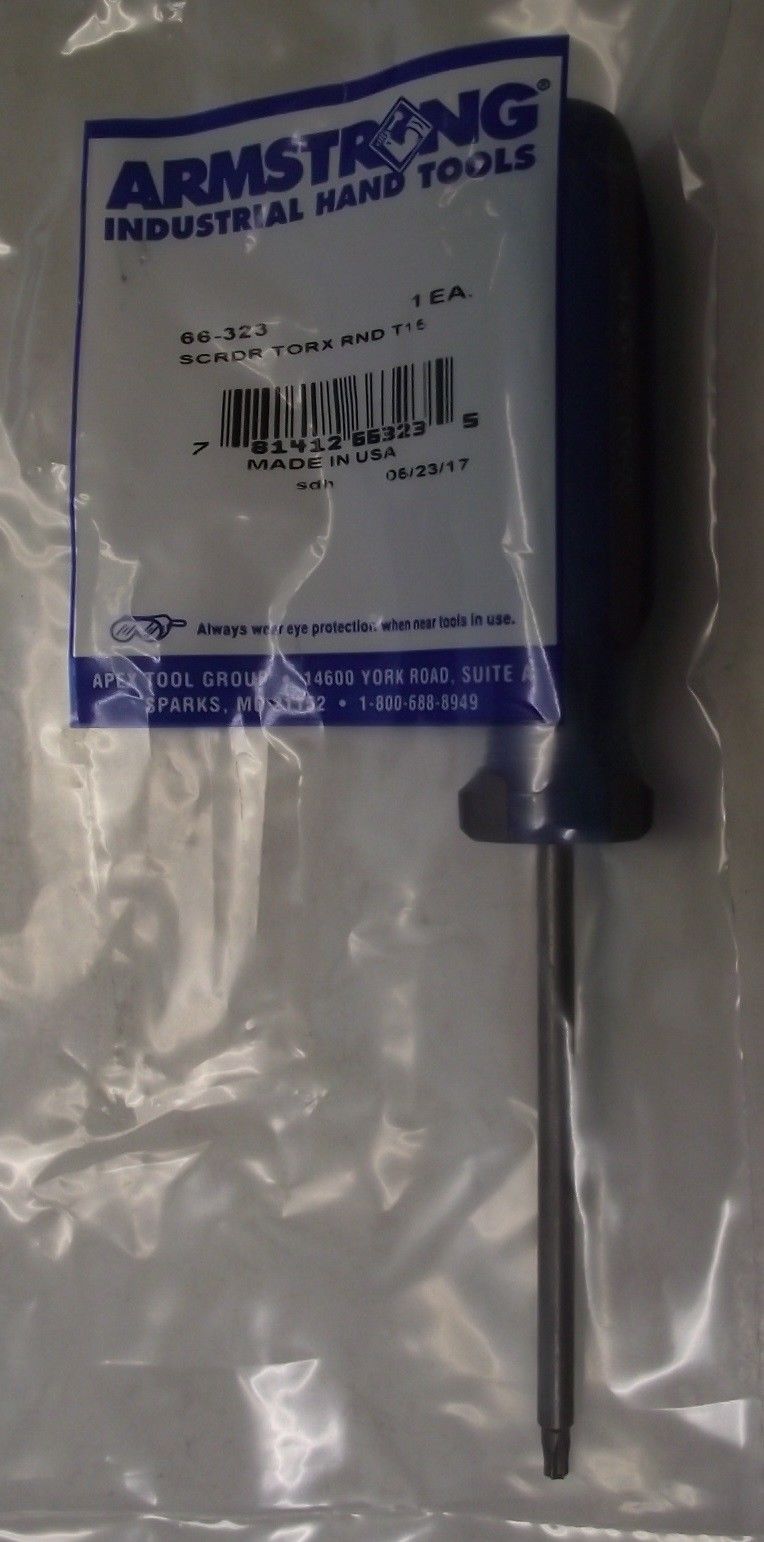 Armstrong 66-323 T15 Torx Round Screwdriver USA Hot on Sale
