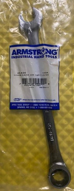 Armstrong 25-820 5/8″ 12 Point Full Polish Combination Ratcheting Wrench USA Fashion
