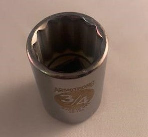 Armstrong 12-124 1/2″ Drive 3/4″ 12pt Socket USA Online