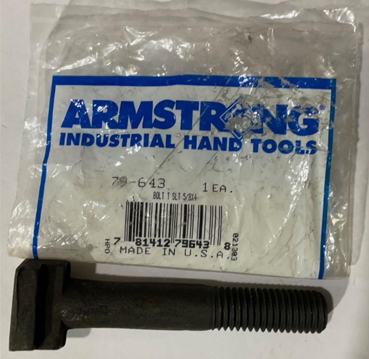 Armstrong 79-643 T-Slot Bolt 5/8 X 4 USA Fashion