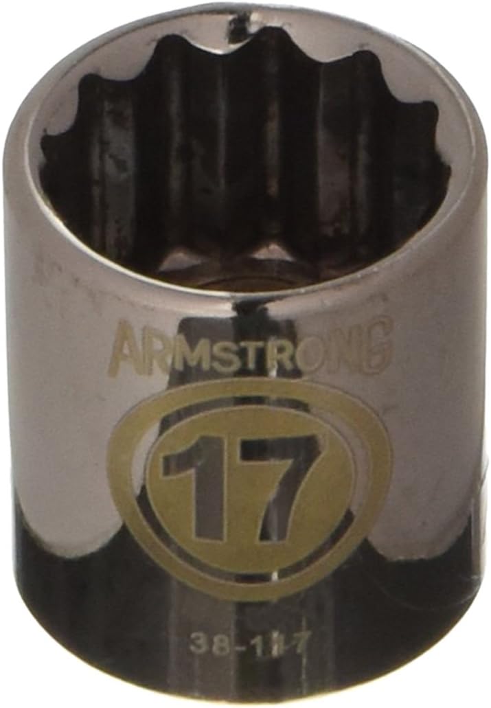 Armstrong 38-117 17mm, 12 Point, 3/8-Inch Drive Metric Standard Socket USA Hot on Sale
