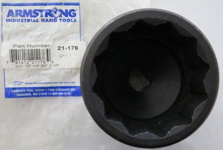 Armstrong 21-176 2-3/8″ 3/4″ Drive 12PT Impact Socket USA Fashion