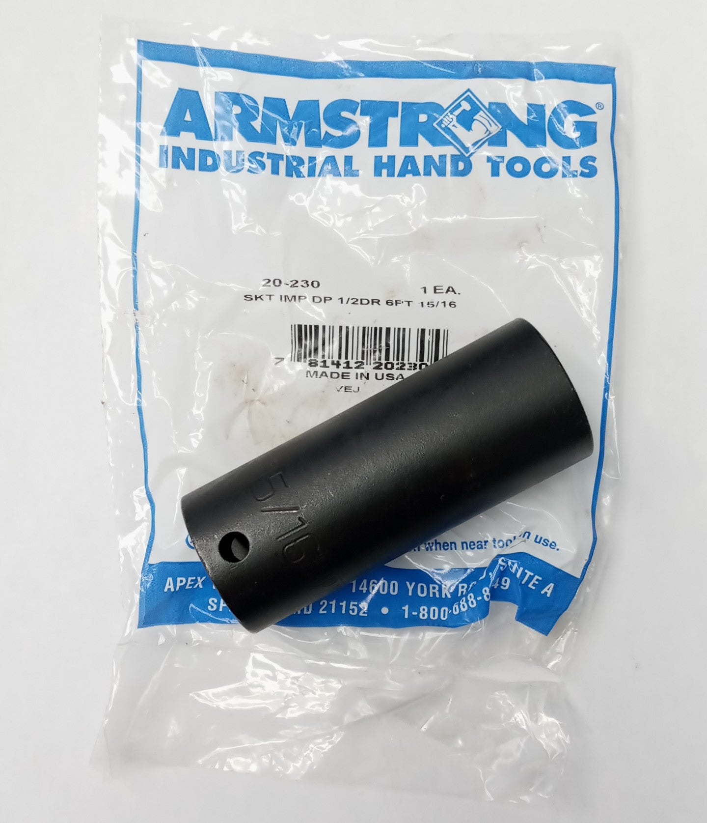 Armstrong 20-230 Deep Impact Socket 1/2″ Drive 6pt. 15/16″ USA Online