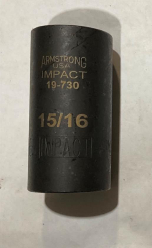 Armstrong 19-730 15/16” 6pt 3/8” Dr. Impact Deep Socket USA Online
