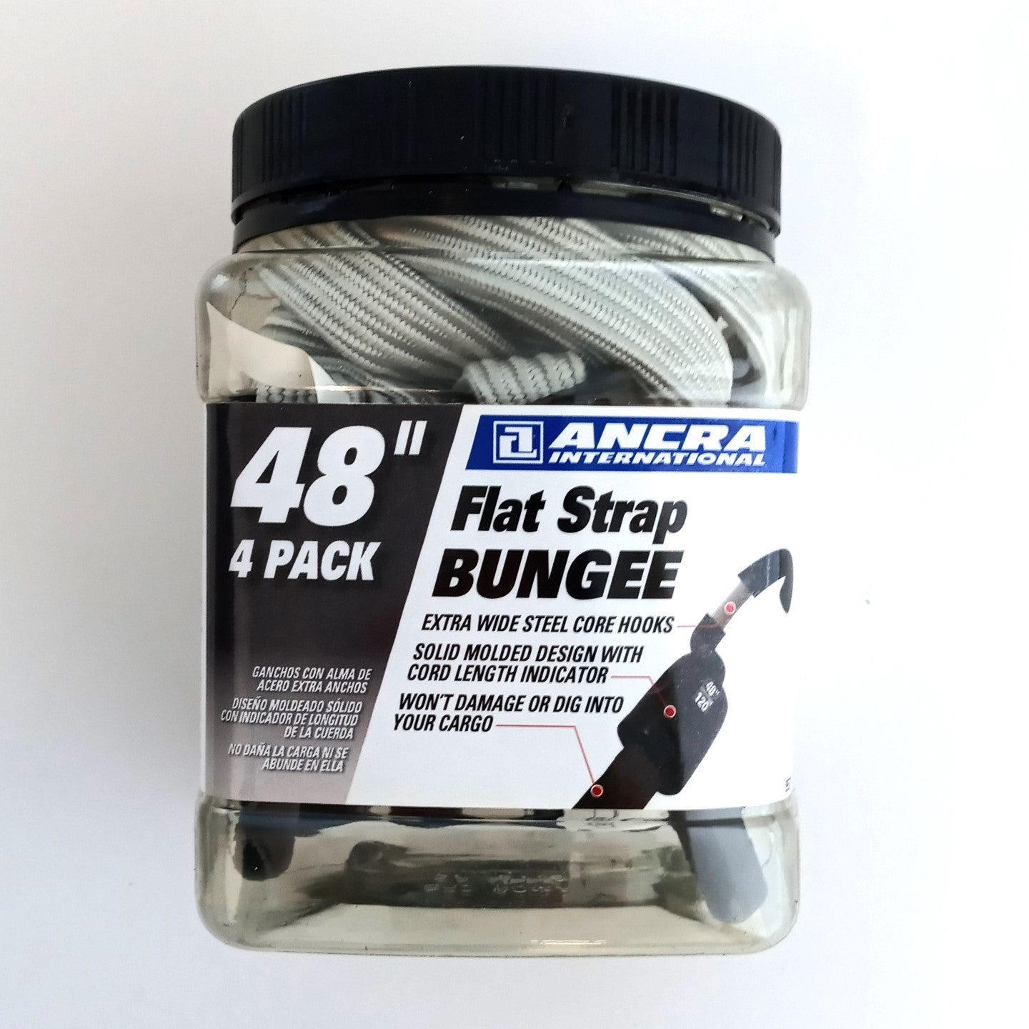 Ancra 95717 48″ Flat Strap Bungee Cords 4 Pack on Sale