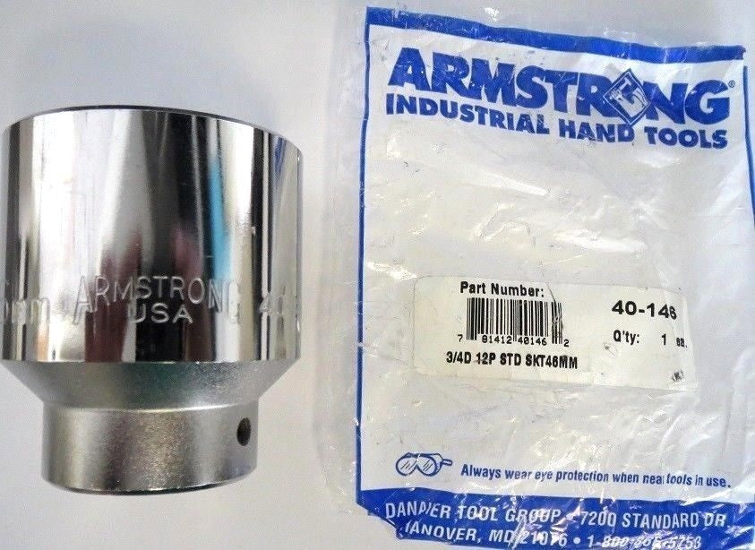 Armstrong 40-146 46mm 3/4″ Drive 12 Point Socket USA Online Hot Sale