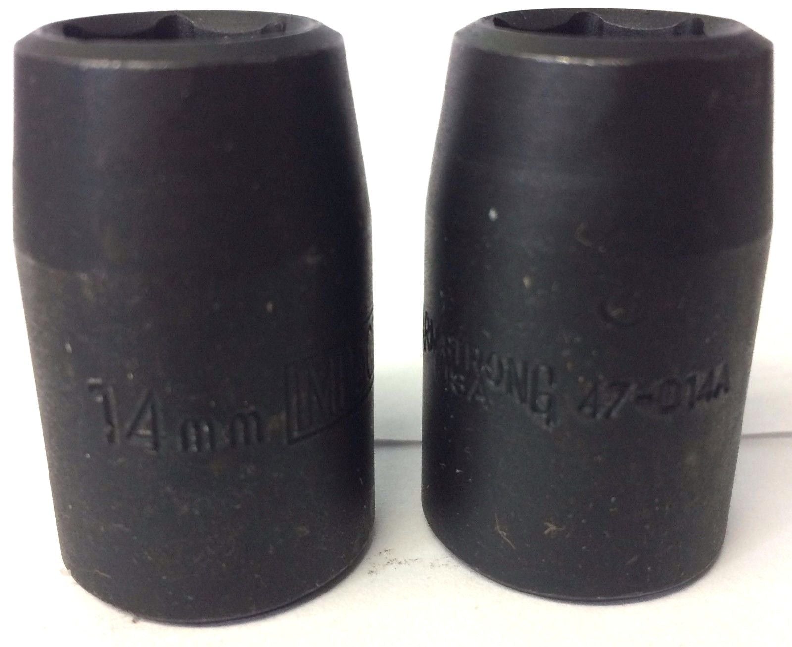 Armstrong 47-014A 14mm 1/2″ Drive Impact Socket 6pt. USA 2PCS Online Hot Sale