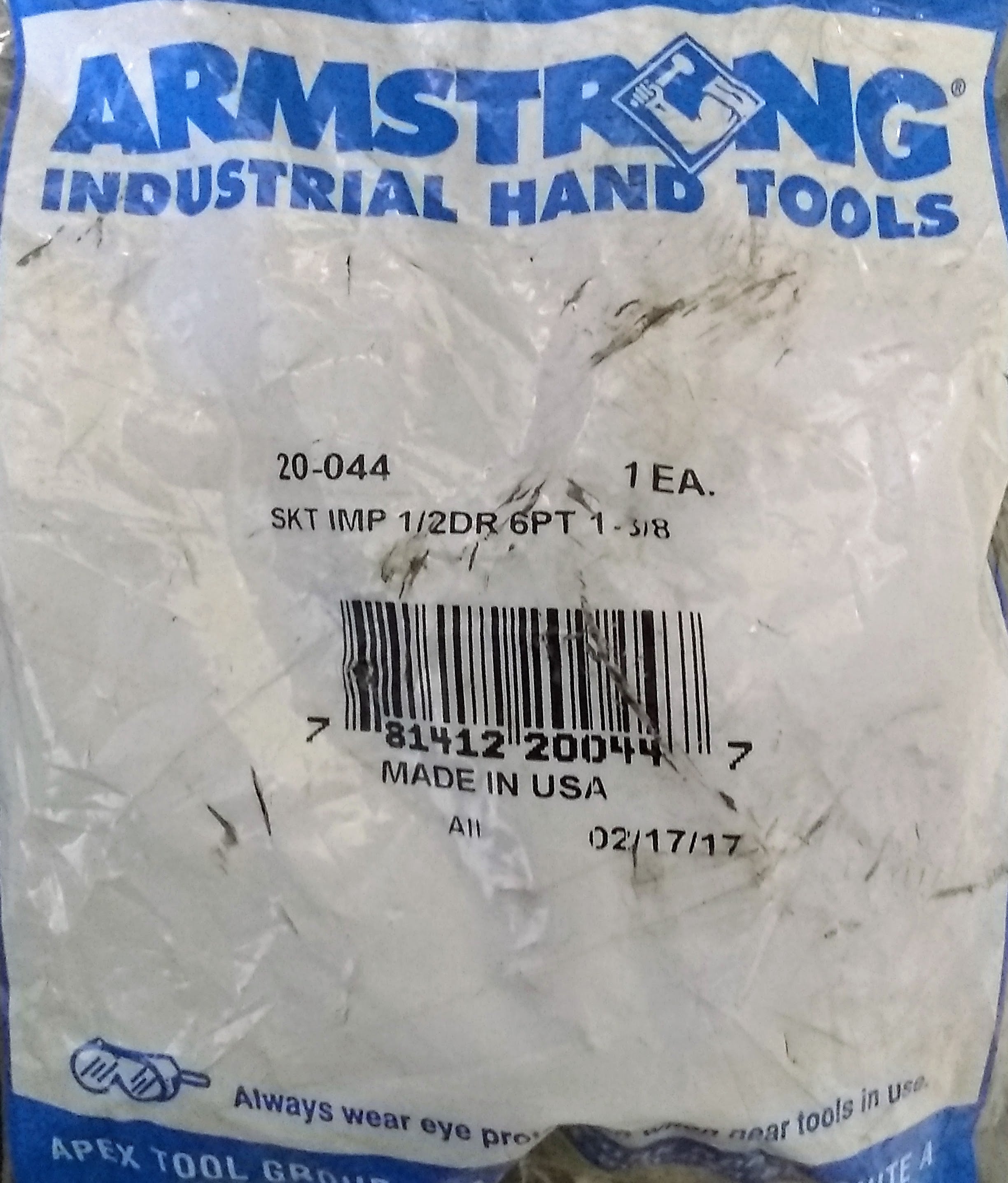 Armstrong 20-044 1-3/8″ Impact Socket 1/2″ Drive 6pt USA Online Sale