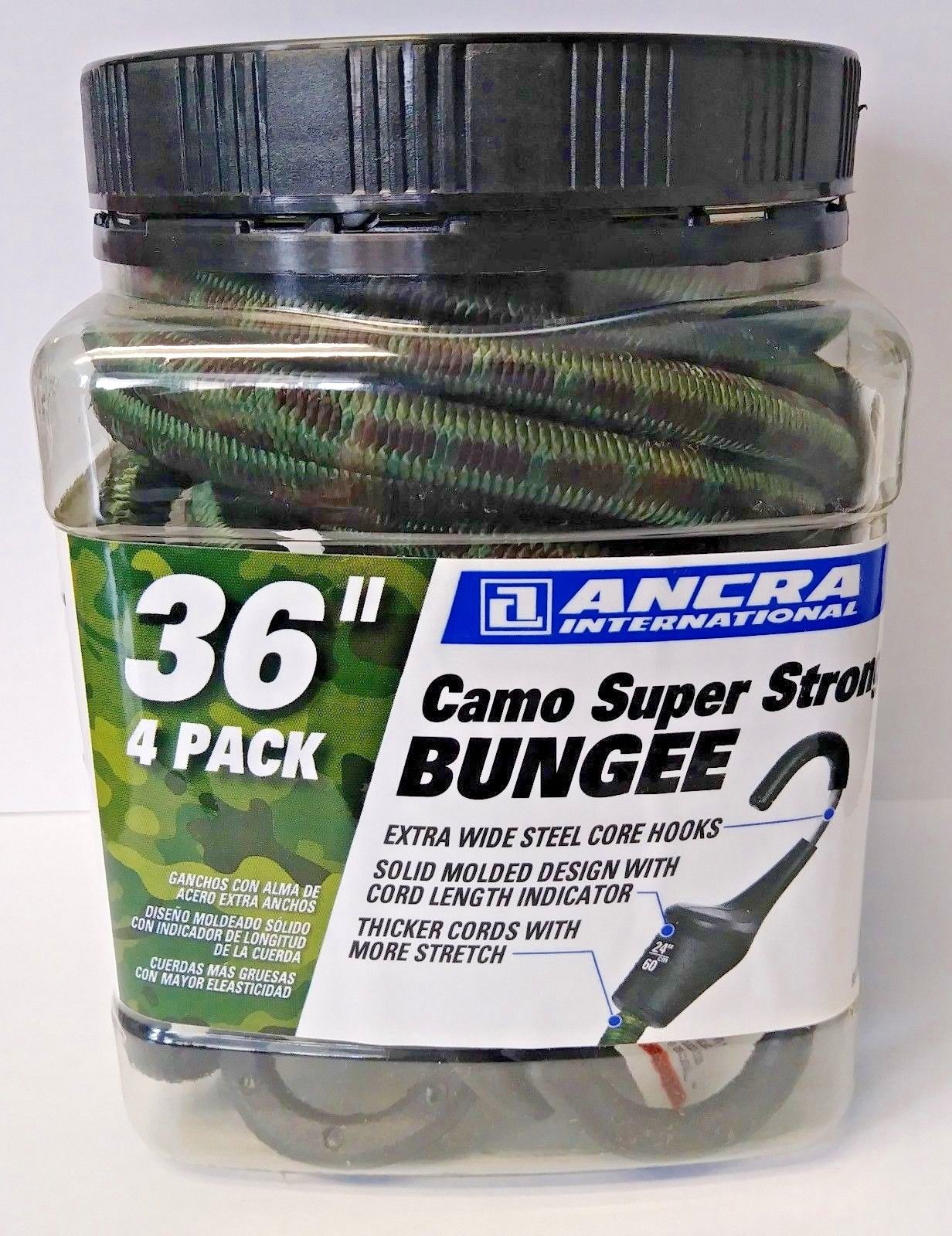 Ancra 95730 36″ Camo Super Strong Bungee Cords 4 Pack Online now