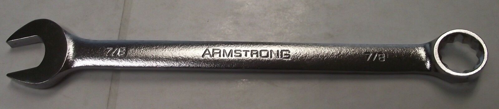 Armstrong 25-478 7/8″ Satin Chrome Long Pattern Combination Wrench 12 Point USA Fashion