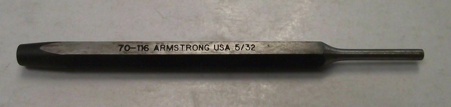 Armstrong 70-116G 5/32″ x 5/16″ x 5″ Tool Steel Pin Punch USA Sale