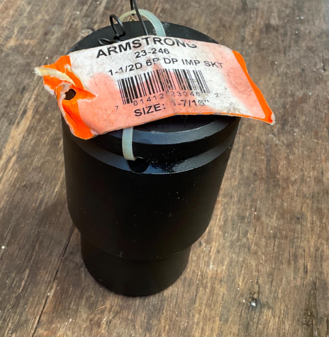 Armstrong 23-246 1-7/16″ 1-1/2″ Dr. 6pt Deep Impact Socket USA #3 Online now