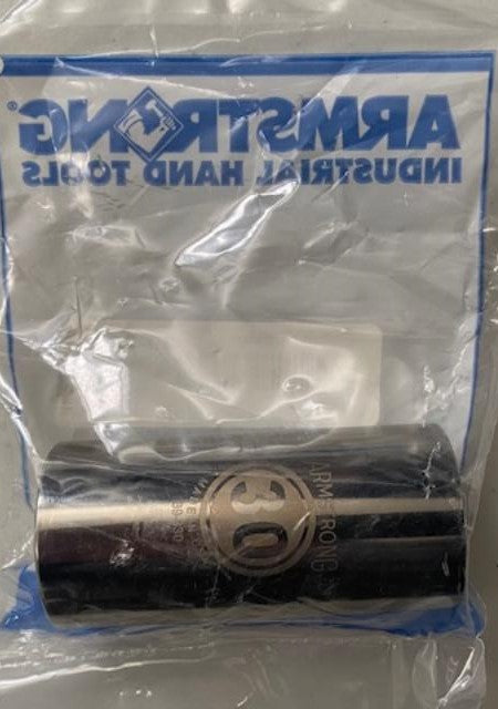ARMSTRONG 39-330 30mm Deep Socket 12-Point 1/2″ Drive USA Online