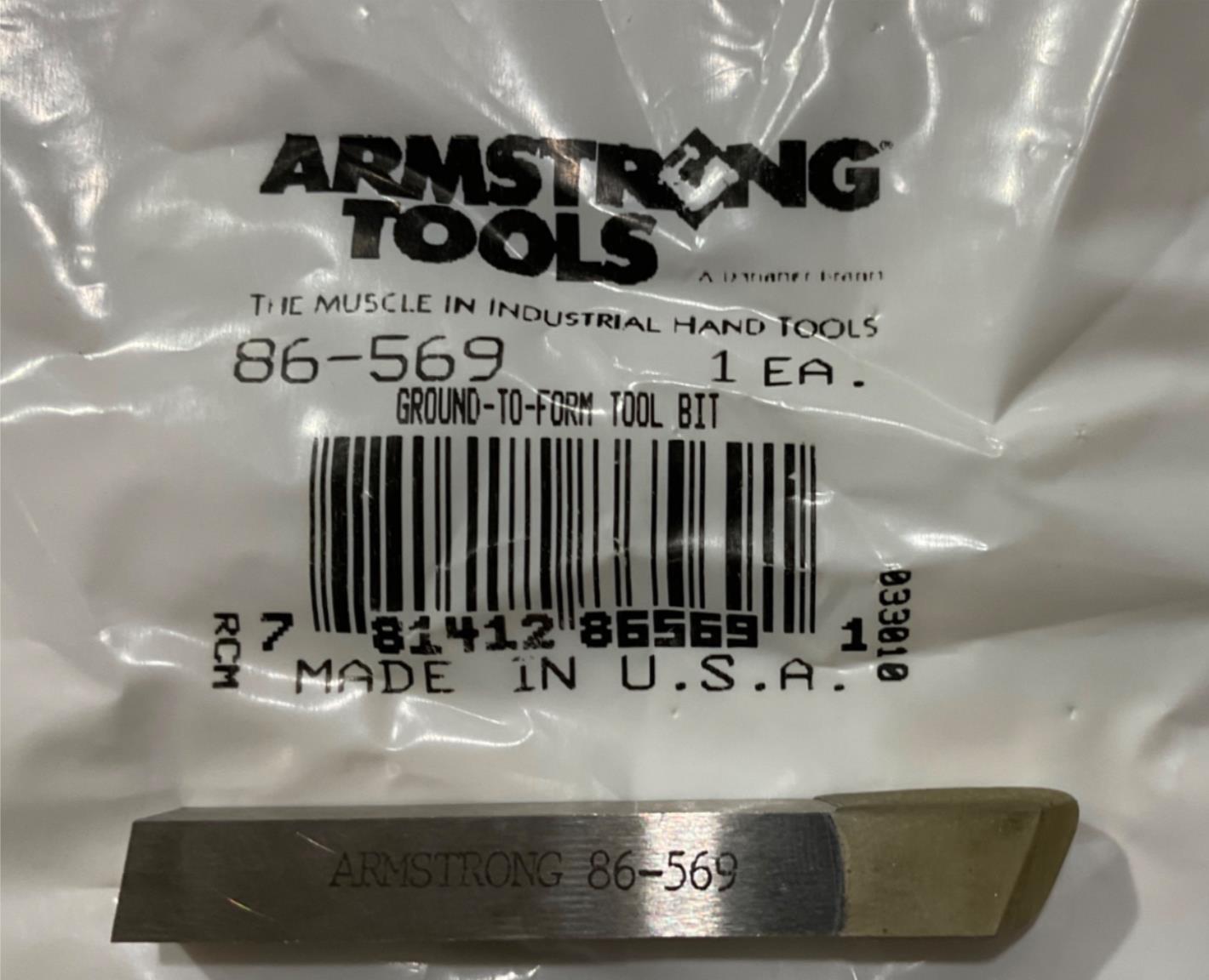 Armstrong 86-569 Ground-to-form Tool Bit USA Supply