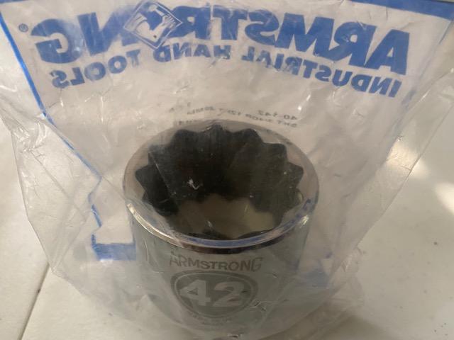 ARMSTRONG 40-142 42MM 3/4 DRIVE 12PT. SOCKET USA Online now