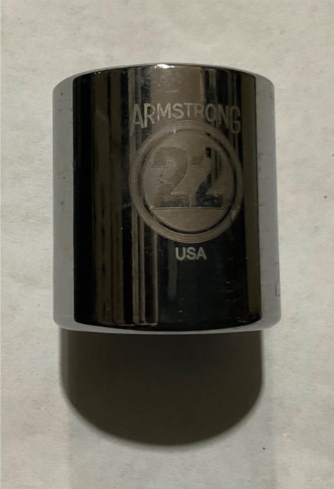 Armstrong 38-122 22mm 3/8” Dr 12pt socket USA Discount