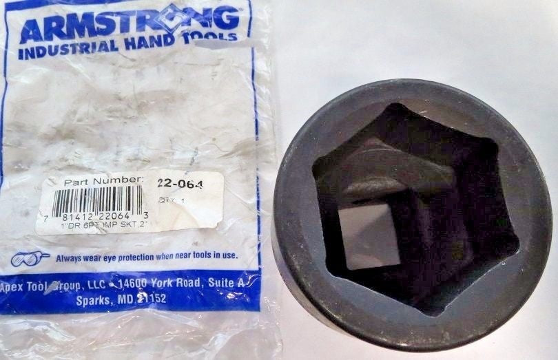 Armstrong 22-064 1″ Drive 6PT 2″ Impact Socket USA Hot on Sale