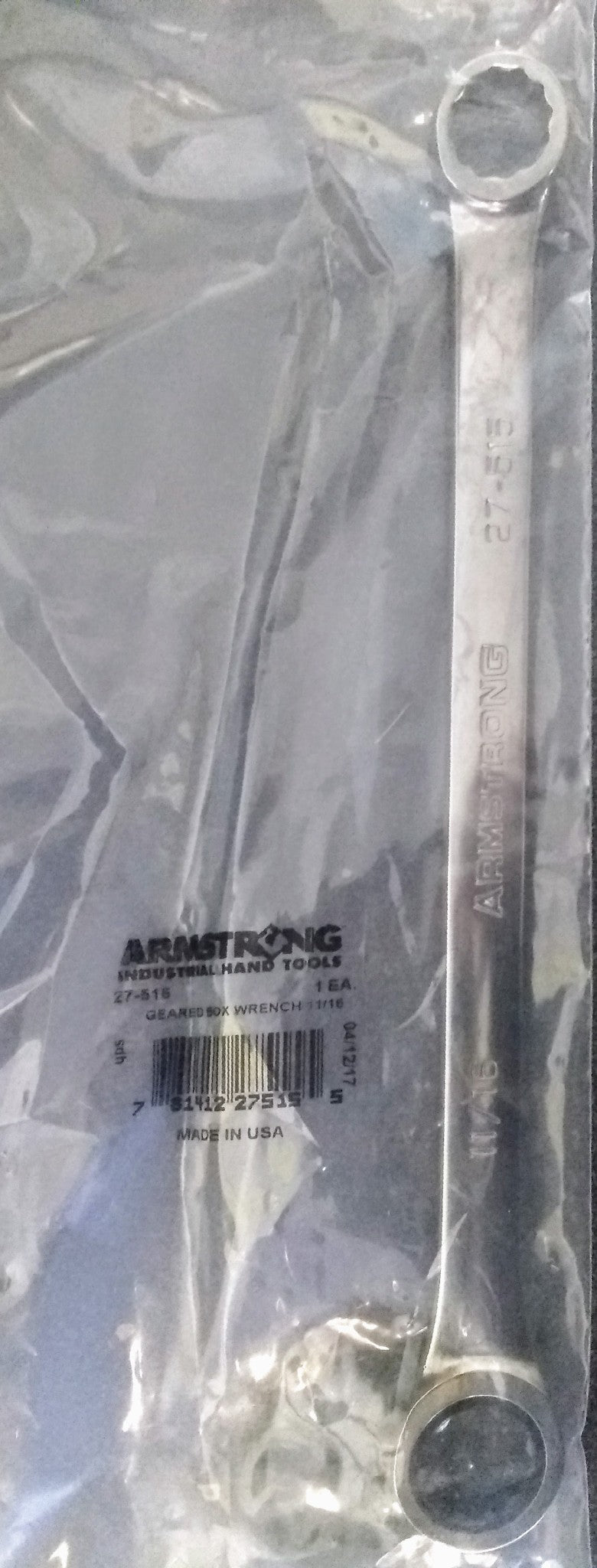 Armstrong 27-515 11/16″ Full Polish Double Box End Ratcheting Wrench 12 Pt. USA on Sale