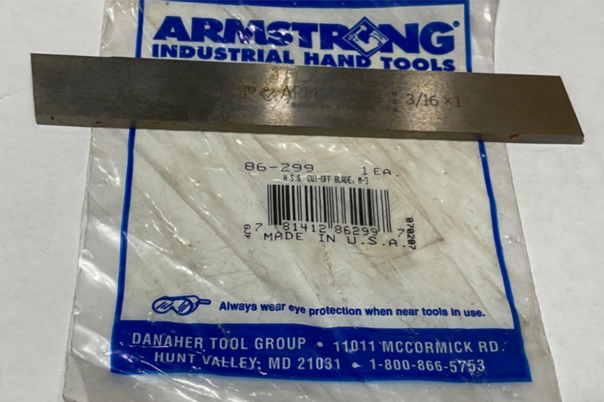 Armstrong 86-299 H.S.S. Cut Off Blade 3/16 X 1 USA Discount