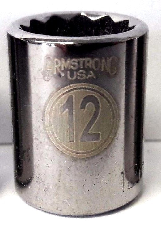 Armstrong 37-112 1/4″ Drive 12mm Socket 12pt USA Online Hot Sale
