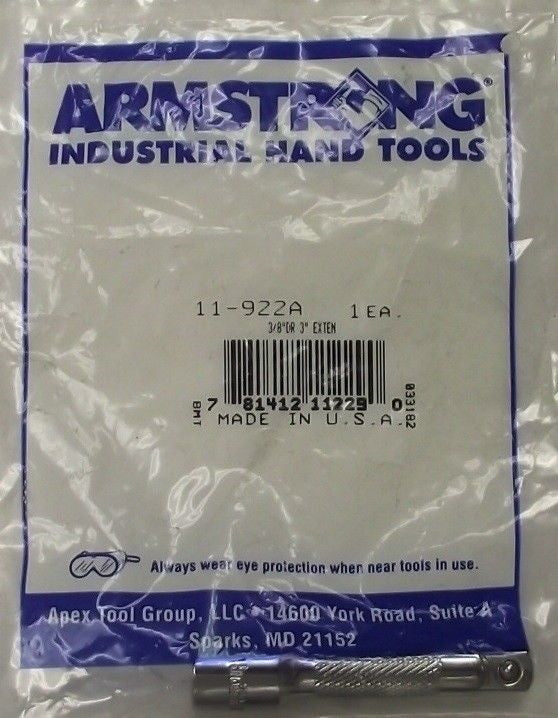 Armstrong 11-922 3/8″ Drive 3″ Socket Extension USA Supply