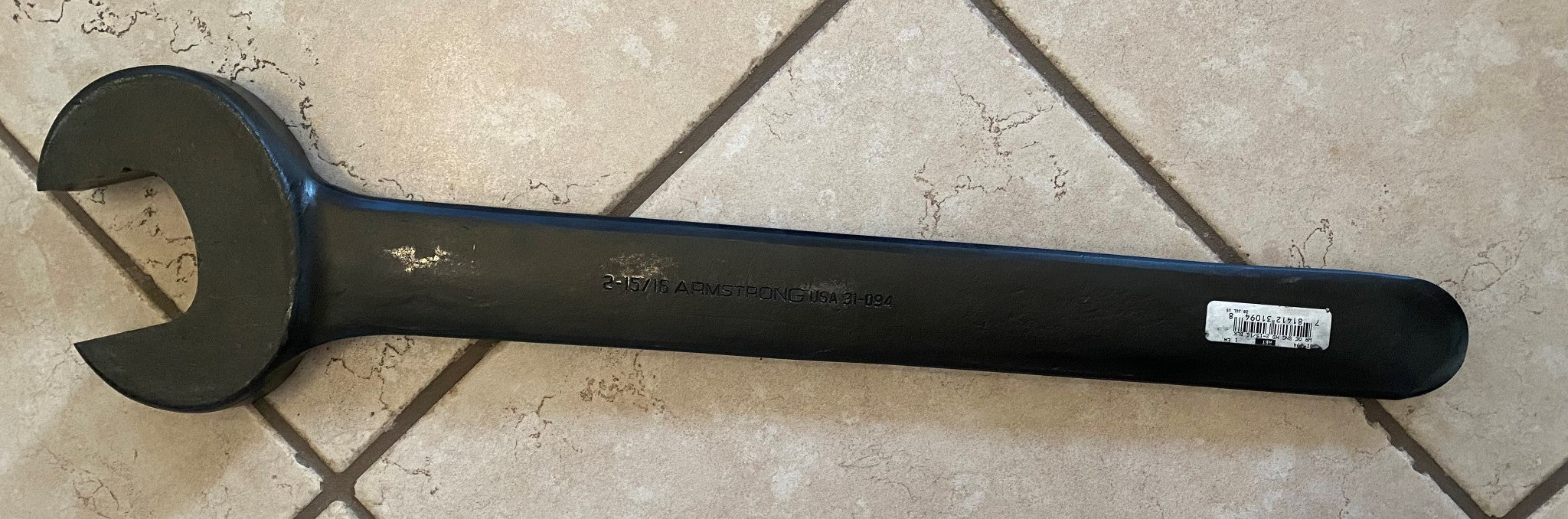 Armstrong 31-094 2-15/16″ Black Oxide Single Head Open End Wrench USA Sale
