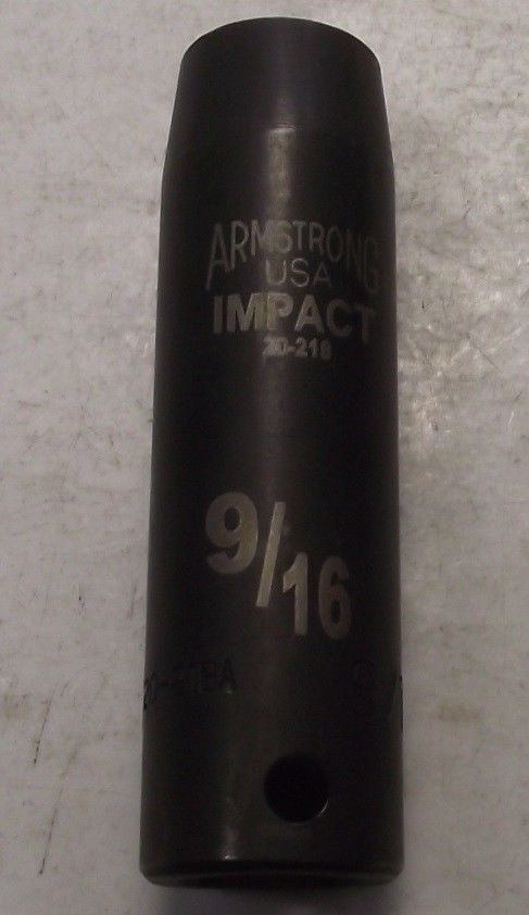 Armstrong 20-218 1/2″ Drive 9/16″ 6 Point Deep Impact Socket USA Sale
