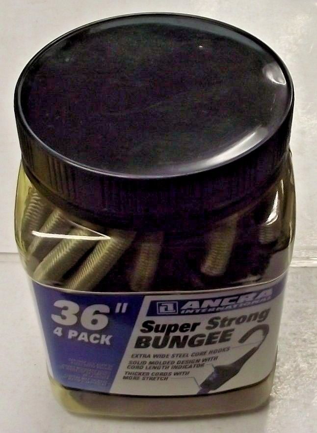 Ancra 95710 Super Strong Bungee Cords, Gray, 4-Pack, 36-Inch BULK Online now