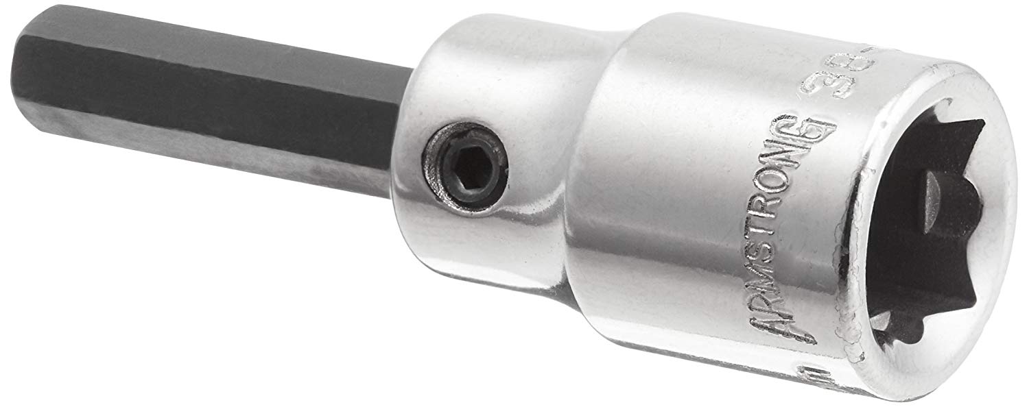 Armstrong 38-711 3/8″ Drive Standard Length Hex Driver Chrome Socket 6mm USA Fashion