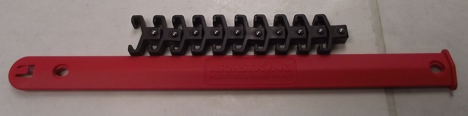 Armstrong 16-836 3/8″ Drive Socket Rail Red 10″ 10 Positions USA Discount