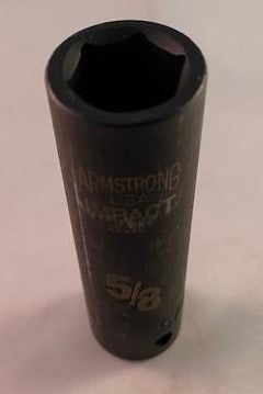 Armstrong 20-220 Black Oxide 1/2″ Drive 6 Point 5/8″ Deep Impact Socket USA on Sale