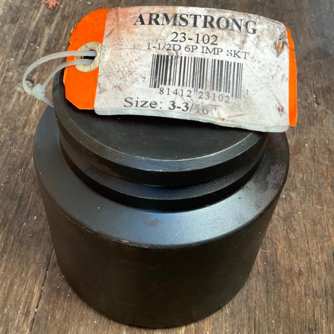 Armstrong 23-102 3-3/16″ 1-1/2″ Dr., 6pt Impact Socket USA #8 Fashion