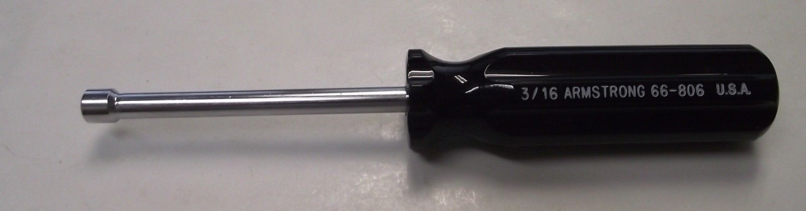 Armstrong 66-806 3/16″ x 3″ Solid Shaft Nutdriver Solid Black Handle USA Hot on Sale