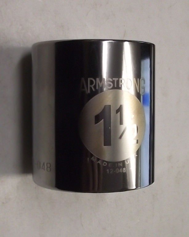 Armstrong 12-048 1/2″ Drive 1-1/2″ 6 Point Standard Socket USA Sale