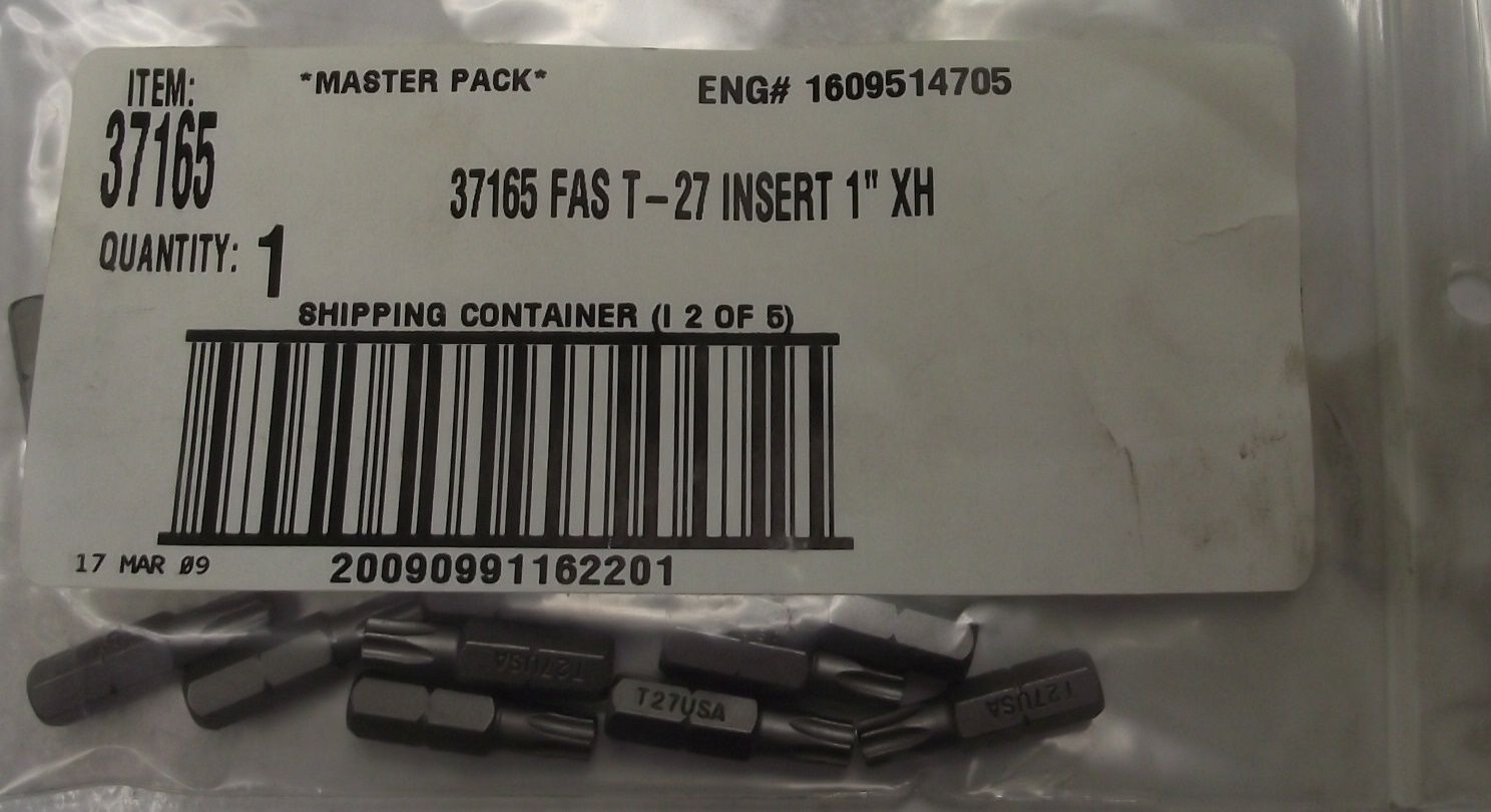 Bosch 37165 TX27 Torx Extra Hard Screw Tips 10pc USA Fashion