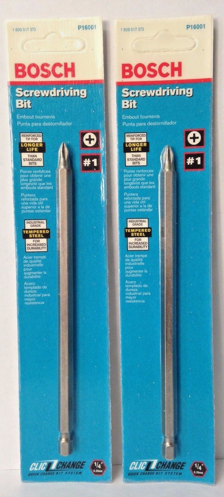 Bosch P16001 #1 Phillips x 6″ Power Screw Clic Change Tip USA 2PKS Fashion