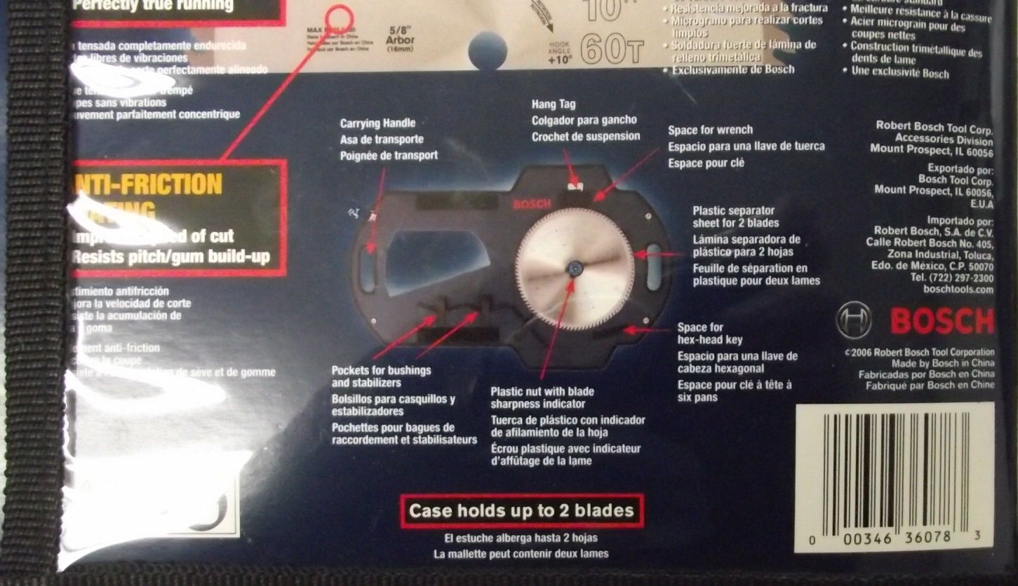 Bosch PRO1060CHB 10″ x 60 TPI Chipboard / OSB Saw Blade Online