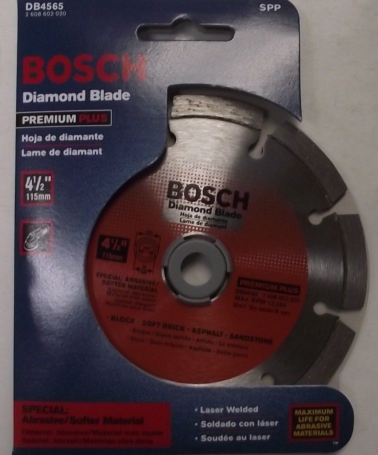 Bosch DB4565 4-1/2″ Premium Segmented Rim Diamond Saw Blade For Soft Materials Online now