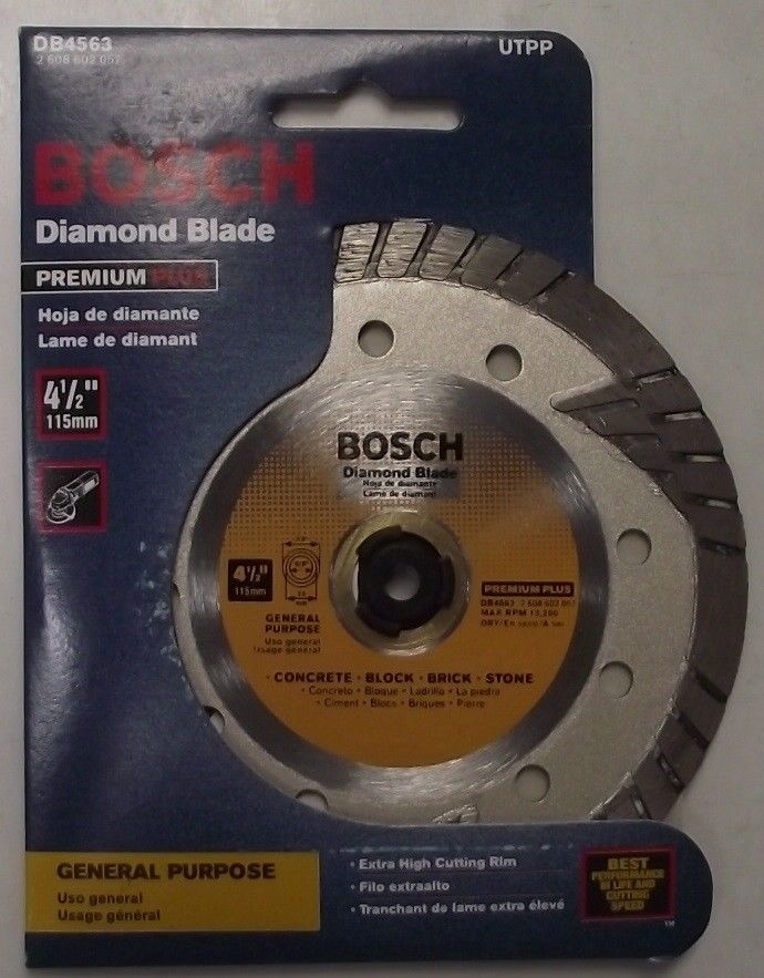 Bosch DB4563 4-1/2″ Dry Cutting Continuous Rim Diamond Saw Blade For Masonry Fashion