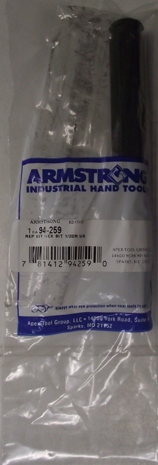 Armstrong 94-259 Hex Bit Replacement Kit 1/2″ Drive 5/8″ x 5-13/16″ Bit USA Online Sale