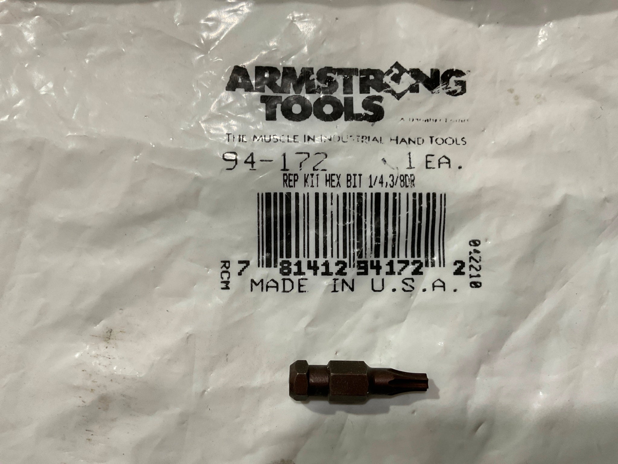 Armstrong 94-177 Rep Kit Hex Bit 1/4,3/8Dr T15 USA Discount