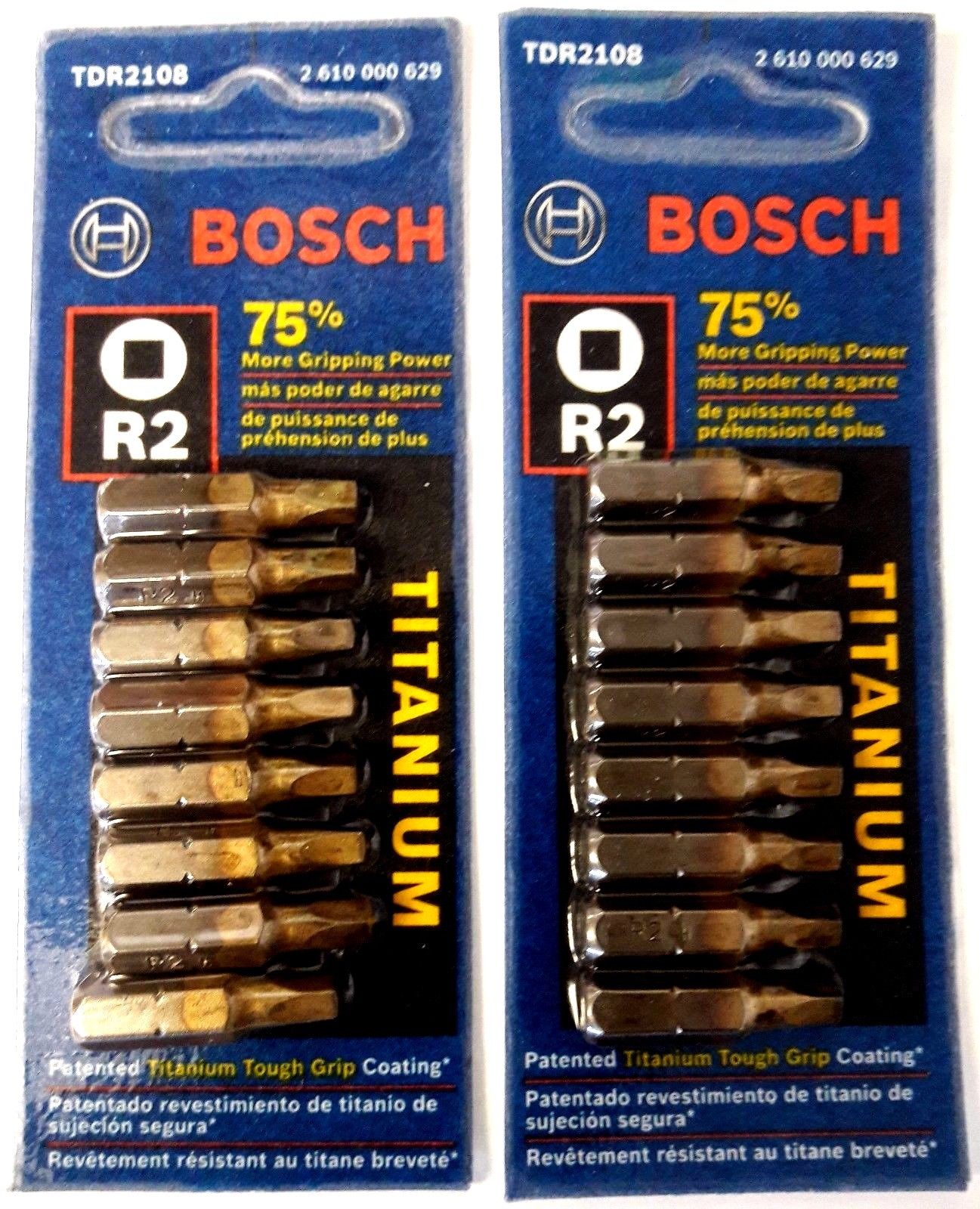 Bosch R2 Titanium Square Drive Screwdriving Bits TDR2108 2-8 Packs Online Hot Sale