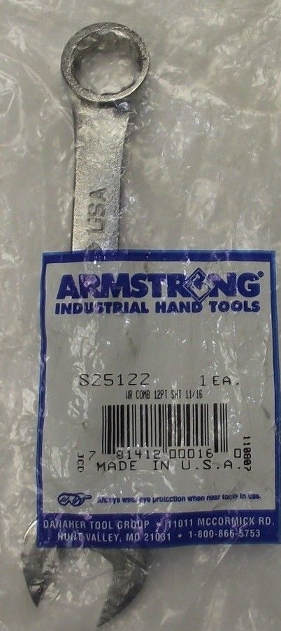 Armstrong S25122 11/16″ Short Combination Wrench 12Pt. USA Discount