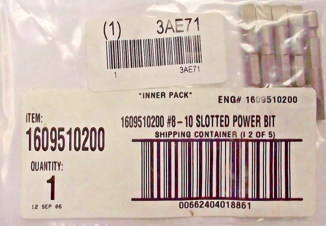 Bosch 3AE71 8-10 Slotted Screw Tips (2) 5 Packs USA Discount