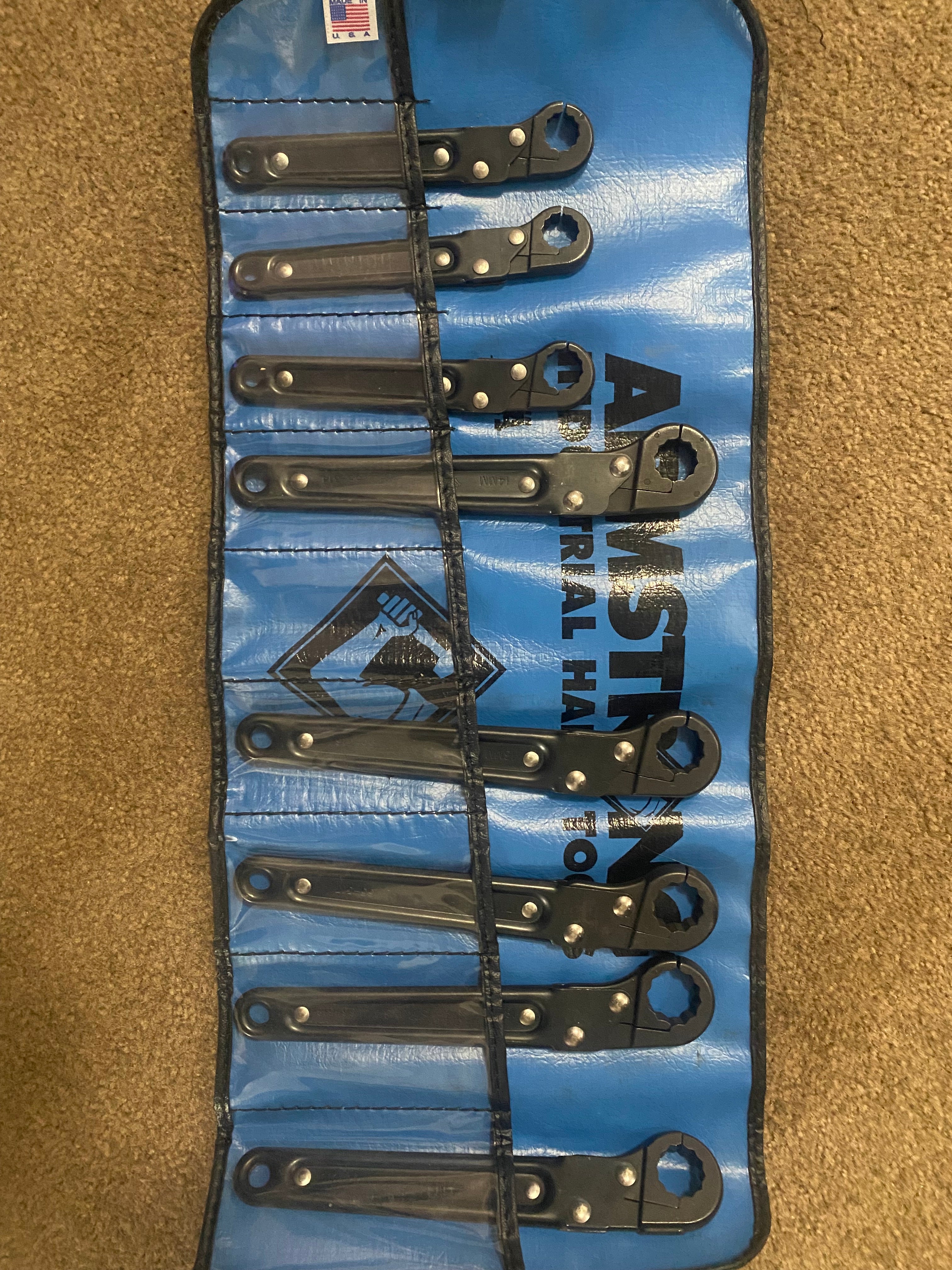 Armstrong Tools 55-386 Metric 8 Pc. Ratcheting Flare Nut Wrench Set USA Online now